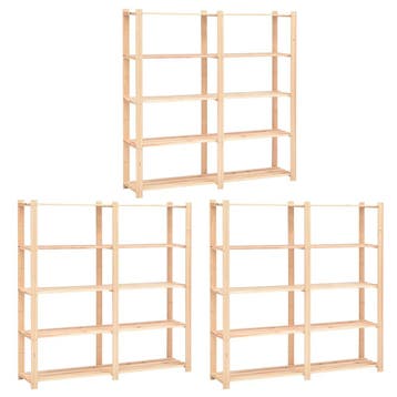 vidaXL Opbergrekken 5-laags 3 st 170x38x170 cm grenenhout, Verzenden