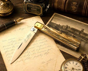 Fraraccio Coltello Lo Sfilato 17 cm Corno Antico Lucidato