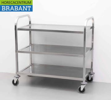 HCB inox Chariot de service 3 étages 95 cm Restauration, Verzenden