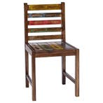 vidaXL Eetkamerstoelen 2 st massief gerecycled hout, Huis en Inrichting, Verzenden, Nieuw