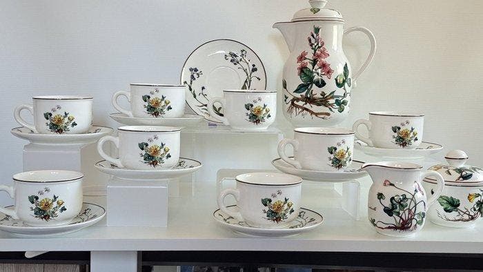 Villeroy & Boch - Koffie- en theeservies (19) - Botanica -, Antiek en Kunst, Antiek | Meubels | Tafels