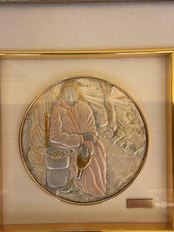 Wanddecoratie (4) - Bas-reliëf schilderijen op een plaat van