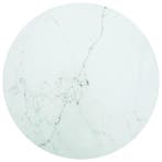 vidaXL Tafelblad Ø90x1 cm gehard glas met marmeren design, Huis en Inrichting, Verzenden, Nieuw