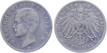 Duitsland 2 Mark Otto 1898 D Bayern sehr schoen J 045 Ott..., Verzenden