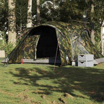 vidaXL Koepeltent 6-persoons waterdicht camouflage, Verzenden
