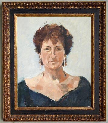École française (XX) - La Dame en bleu - NO RESERVE