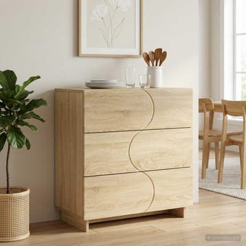 vidaXL Dressoir Sonoma Eiken 70 x 38 x 75 cm Bewerkt hout, Verzenden, Nieuw