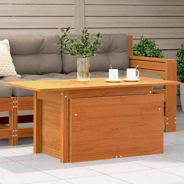 vidaXL Tuintafel 100x50x75 cm massief grenenhout wasbruin, Verzenden