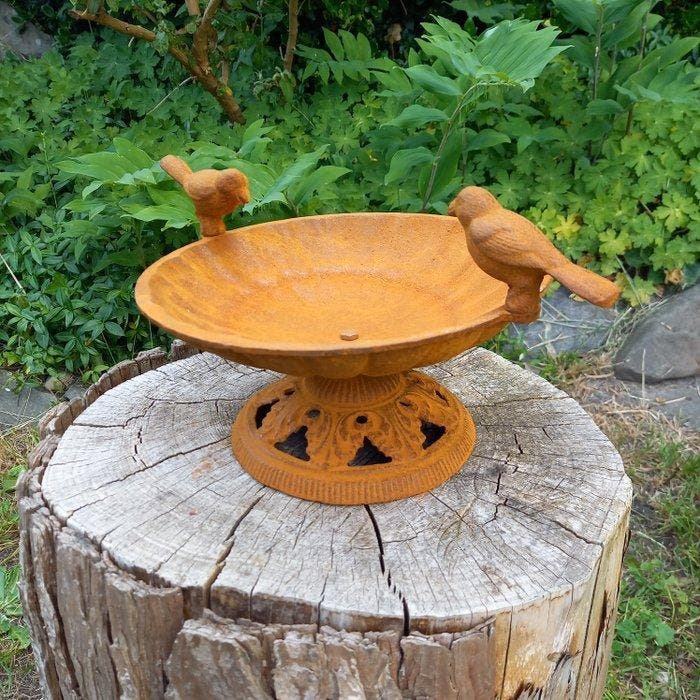 Vogelbad - Gietijzer - Voederplaats - 31 cm, Antiquités & Art, Curiosités & Brocante