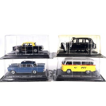 Lot of 4x Vintage Taxi Diecast Models: 1:43 - Voiture