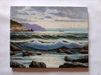 Bruno Di Giulio (1943) - Mareggiata ad Amalfi (costiera, Antiquités & Art, Art | Peinture | Classique