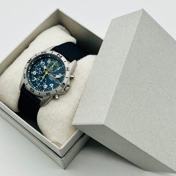 Seiko - Chronograph - Quartz - Military - Navy Blue Dial -