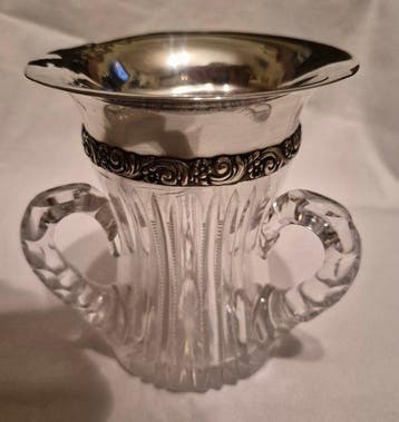 Tiffany & Co. - Beker - Kristal, .925 zilver, Antiek en Kunst