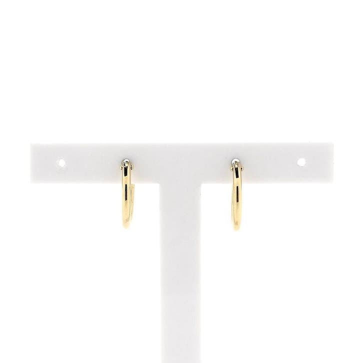 Gouden oorringen (Oorbellen), Handtassen en Accessoires, Oorbellen, Goud, Gebruikt, Goud, Ophalen of Verzenden