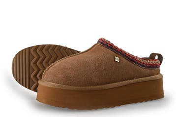 Nelson Pantoffels in maat 39 Cognac, Verzenden, Pantoffels of Sloffen