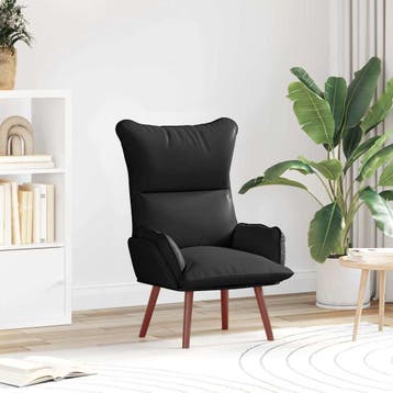 vidaXL Fauteuil Zwart 69 x 74 x 93 cm Kunstleer, Verzenden