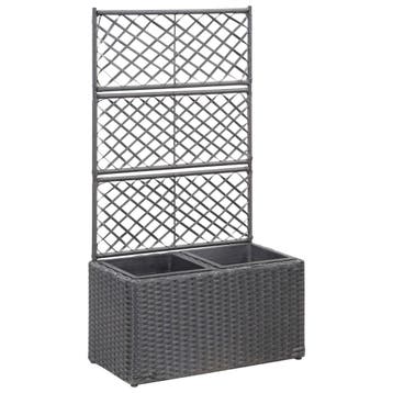 vidaXL Latwerkplantenbak verhoogd met potten 58x30x107 cm, Verzenden, Nieuw