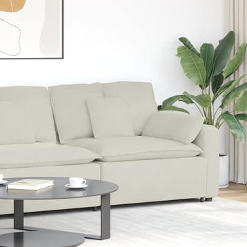 vidaXL Modulaire bank Armleuning eindmodule met kussens 100, Verzenden, Nieuw