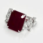 Zonder minimumprijs - Ring - 14 karaat Witgoud - 7.45ct. tw., Nieuw