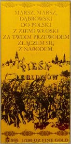 Pologne. Gold medal (ND) Poland Is Not Yet Lost 1797 with