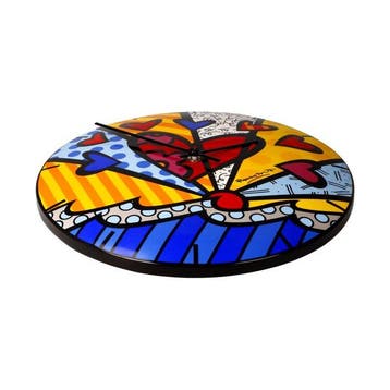 Romero Britto (1963) - A New Day, porcelain wall clock, sold