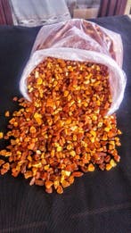 Amber - Barnsteen - Rough Baltic Amber - 10 mm - 7 mm