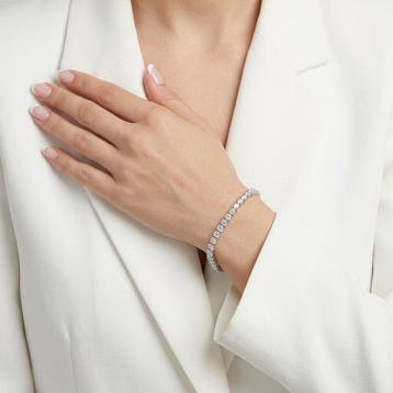 Tennis armband - 18 karaat Witgoud - 4.48ct. tw. Diamant
