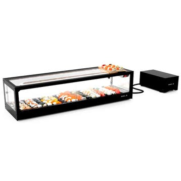 Sushivitrine | LOGIC | Zwart | 0°C/+4°C | Statisch | 1, Verzenden, Nieuw in verpakking