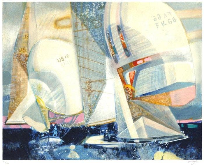 Paul Ambille (1930-2010) - Les voiliers, Antiquités & Art, Antiquités | Autres Antiquités