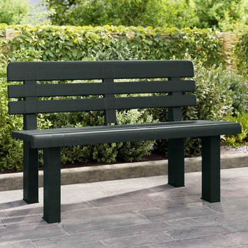 vidaXL Tuinbankje 110x52x71 cm polypropeen groen, Verzenden, Nieuw