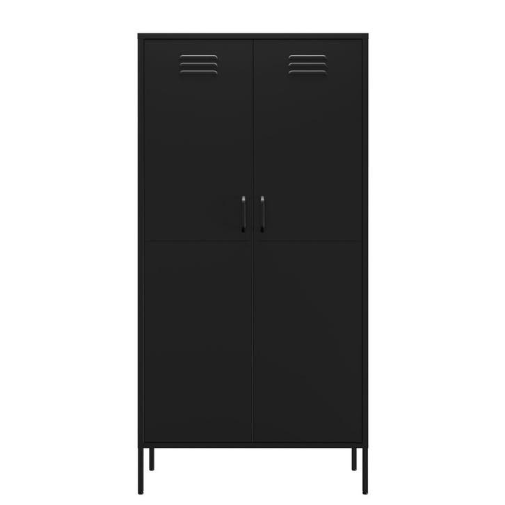 Lendo Online Armoire Vestiaire 90x50x180 cm Métal Noir, Maison & Meubles, Armoires | Casiers