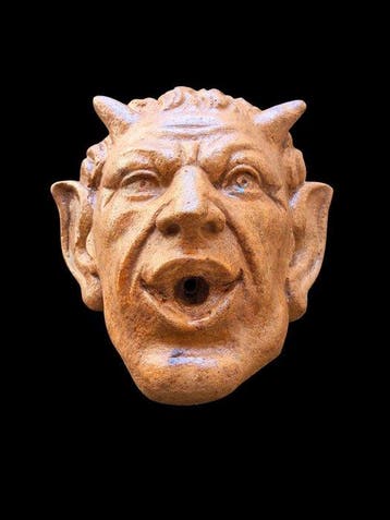 sculptuur, Fontana Fauno - 26 cm - Gegoten steen
