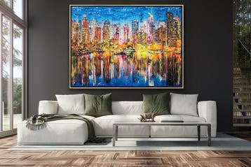 Joaquim Falco - SKYLINE REFLECTIONS XXL Fluor paint