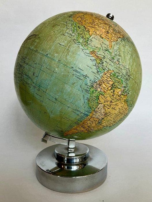 Terrestrial table globe - E. Bertaux - Globe Metrique -, Antiquités & Art, Antiquités | Autres Antiquités