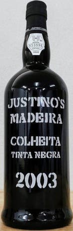 2003 Justinos Colheita Tinta Negra - Madeira - 3 Flessen, Nieuw
