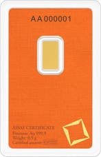 0,5 gram - Or .999 - Valcambi, Switzerland - Scellé & avec, Timbres & Monnaies, Métaux nobles & Lingots