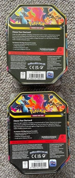 Pokémon - 2 Box - Mega Charizard X ex Tin & Mega Charizard Y, Nieuw