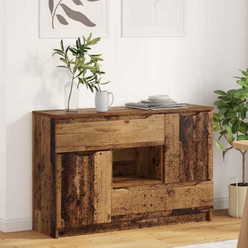 vidaXL Dressoir Oud Hout 100 x 30 x 65,6 Bewerkt hout, Verzenden