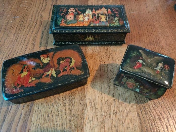 Palekh / Kholui - .  - I. Andreeva, .  - V., Antiquités & Art, Curiosités & Brocante