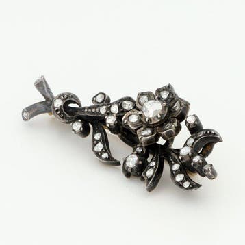 Sans prix de réserve - Broche - 14 carats Or jaune, Argent