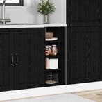 vidaXL Keuken Onderkast Zwart eiken 30 x 44,5 x 81,5 cm, Huis en Inrichting, Verzenden, Nieuw