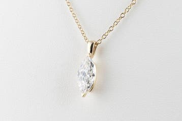 Chaîne - 14 carats Or jaune - 3.00ct. tw. Diamant (Cultivé