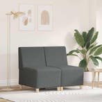 vidaXL Modulaire Sofa Eenheid Armless 2 pcs Donkergrijs, Huis en Inrichting, Verzenden, Nieuw