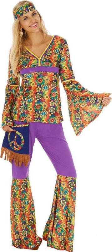 2dekans | Dressforfun Vrouwenkostuum Hippie XL -, Ophalen of Verzenden, Nieuw