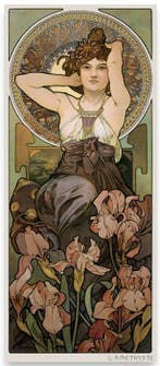 Marie Alphonse Mucha - “Gemstones: Amethyst, 1900”.