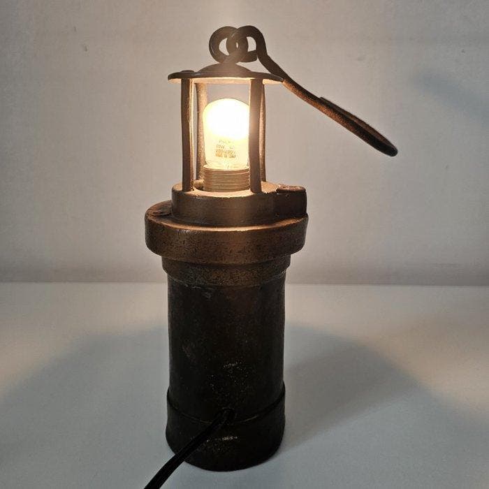 Lampe - Cuivre - Lampe de mineur, Antiek en Kunst, Curiosa en Brocante