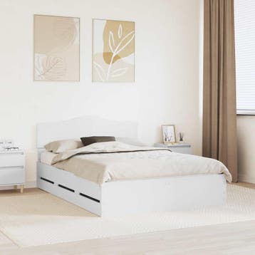 vidaXL Bedframe met lade met opslag Wit 140 x 190 cm, Verzenden, Nieuw