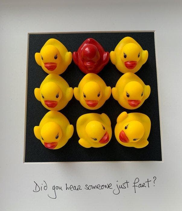T P Hardisty - Did you hear someone just fart ?, Antiquités & Art, Art | Peinture | Moderne