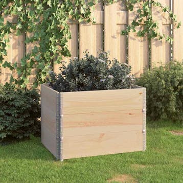 vidaXL 3 st Plantenbakken verhoogd 60x80 cm massief, Tuin en Terras, Verzenden, Nieuw