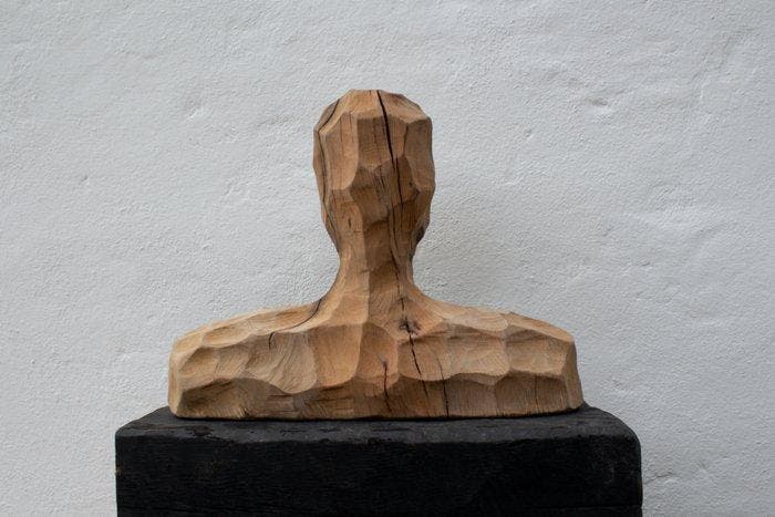 Tom Heywood - sculptuur, Abstract Bust III - 390 mm - Hout -, Antiquités & Art, Art | Objets design